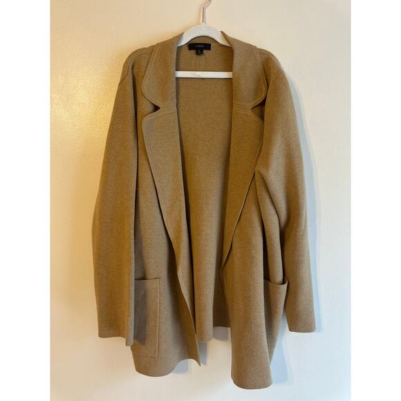 NWOT JCrew Eloise Blazer Cardigan Camel Light Academia Preppy Cottagecore Medium - Picture 2 of 5